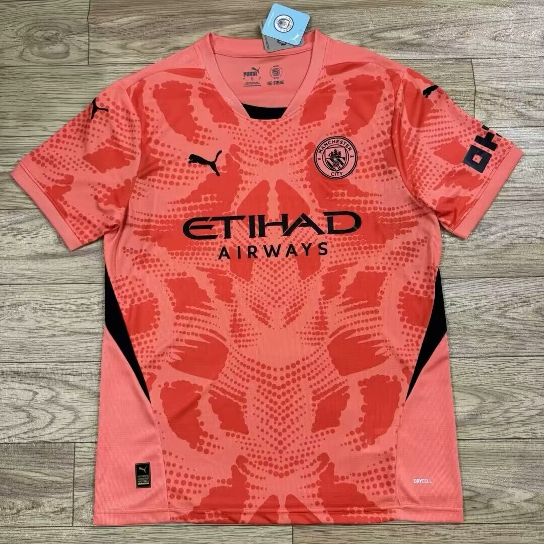 AAA Quality Manchester City 24/25 GK Pink Soccer Jersey